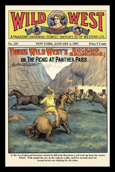 Wild West Weekly Young Wild West S Bucking Broncos Posters Allposters Com