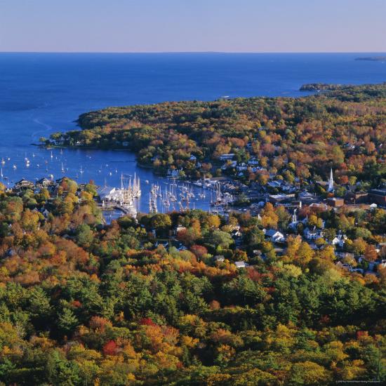 'Camden Harbour, Camden Hills State Park, Maine, New England, USA