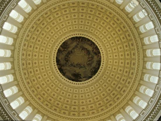 Interior Of Dome Of The U S Capitol Building Washington D C