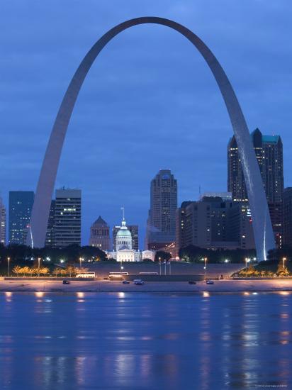 Old Courthouse and Gateway Arch, St. Louis, Missouri, USA Photographic Print by Walter Bibikow ...