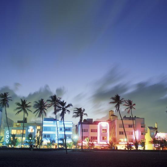 Art Deco Architecture And Palms South Beach Miami Florida Art Deco Architecture And Palms South Beach Miami Florida