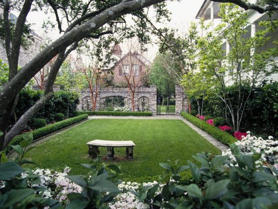 Garden In Residential Home Charleston Sc Photographic Print At