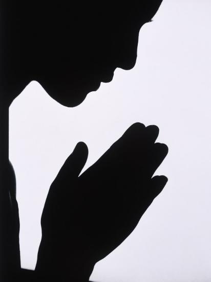 Download 'Silhouette of Woman Praying' Photographic Print ...