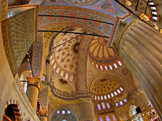 Interior Of The Blue Mosque Istanbul Turkey