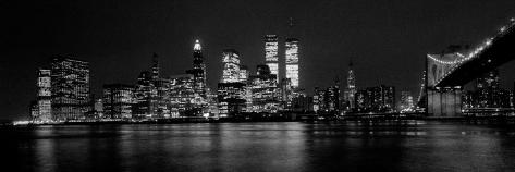 MIDNIGHT DREAMS TWIN TOWERS POSTER 24x36 NEW YORK CITY SKYLINE 36025