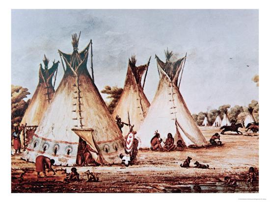 'Village of the Kiowa Tribe' Giclee Print - Baldwin Mollhausen ...
