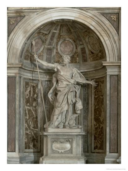 'Statue of St. Longinus, at the Base of the Four Pillars Supporting the ...