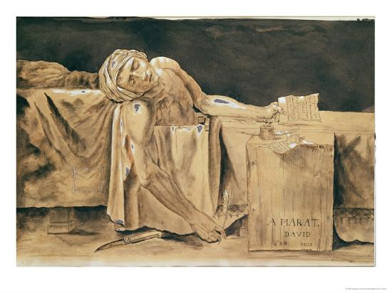 'The Death of Marat, 1793' Giclee Print JacquesLouis
