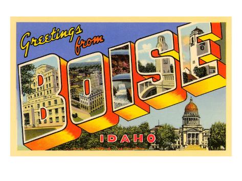 Greetings from Boise, Idaho Art at