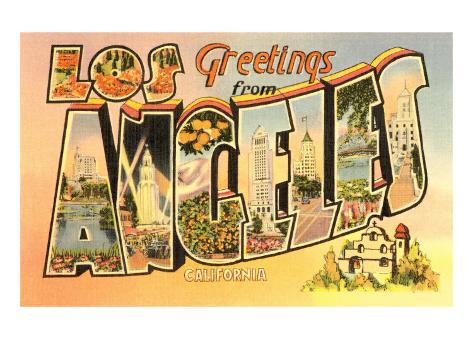 Greetings from Los Angeles, California Prints at