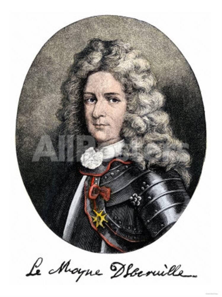 Pierre Le Moyne, Sieur D'Iberville, Portrait with Autograph Giclee ...