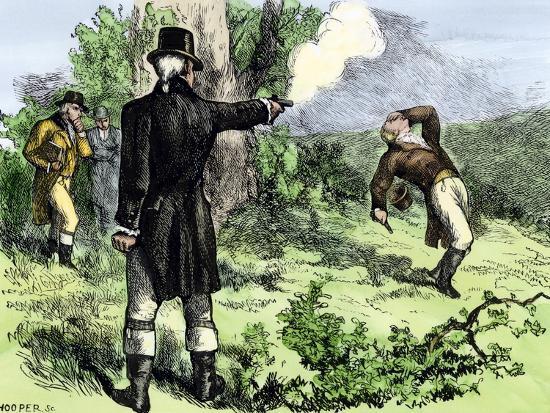 Alexander Hamilton Killed in a Duel with Aaron Burr, 1804 Giclee ...