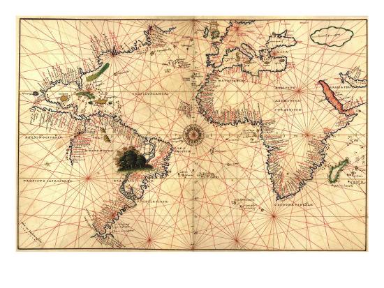 1544 nautical map of
