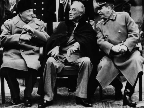 'Winston Churchill, Franklin D. Roosevelt and Josef Stalin, Yalta