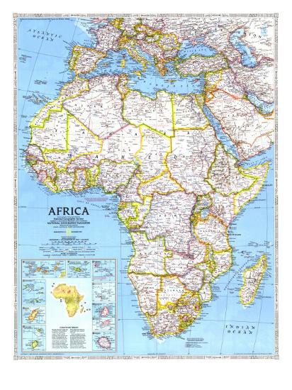 National Geographic Map Of Africa 1990 Africa Map' Posters   National Geographic Maps | AllPosters.com