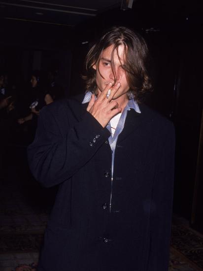 Actor Johnny Depp Smoking A Cigarette Premium Photographic Print Allposters Com