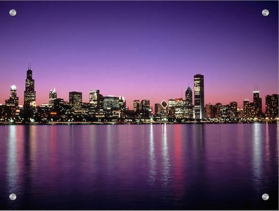 Chicago Skyline At Sunset Il Prints Mark Segal Allposters Com