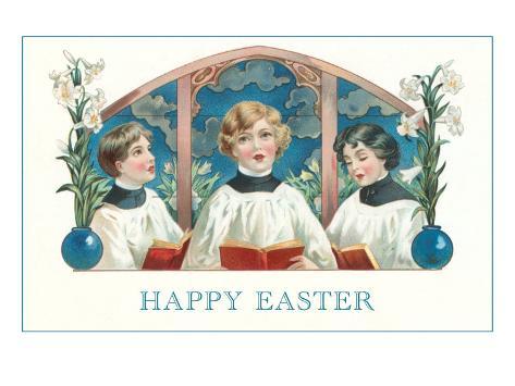 ; Art Print of Vintage Art : Joyful Easter