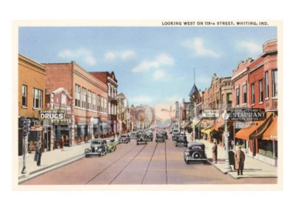 'Downtown, Whiting, Indiana' Prints