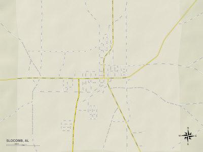'Political Map of Slocomb, AL' Photo - | AllPosters.com