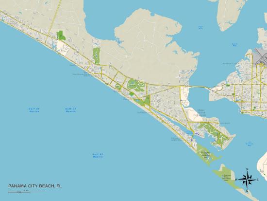 Political Map Of Panama City Beach Fl Photo At Allposters Com