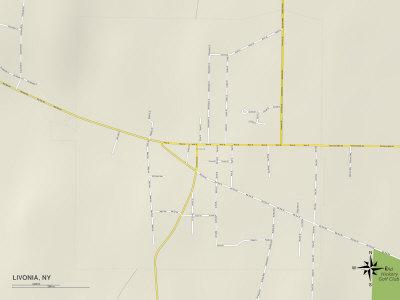 'Political Map of Livonia, NY' Photo | AllPosters.com