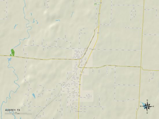 Political Map Of Aubrey Tx Photo At Allposters Com
