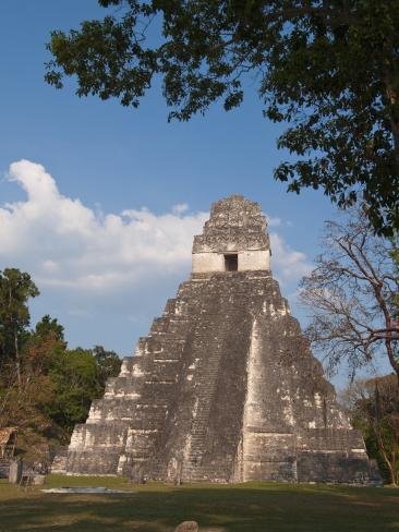 Gran Plaza and Temple I Mayan Archaeological Site Tikal 