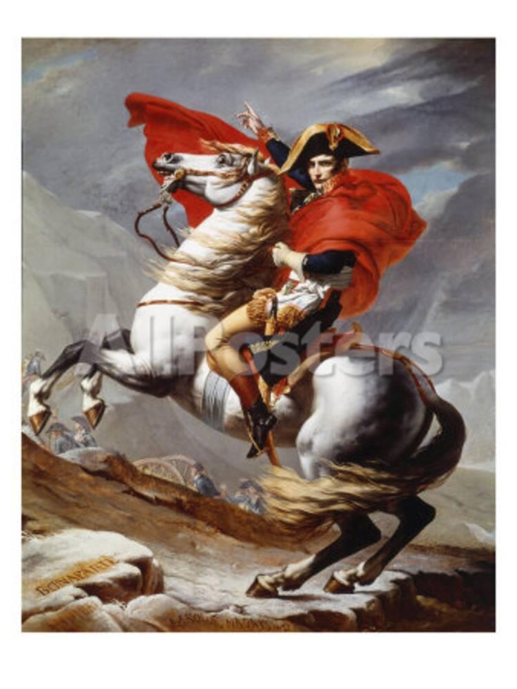 Napoleon Bonaparte, 17691821, Emperor of the French, Crossing the Alps Giclee Print by Jacques Napoleon Bonaparte, 17691821, Emperor of the French, Crossing the Alps Giclee Print by Jacques