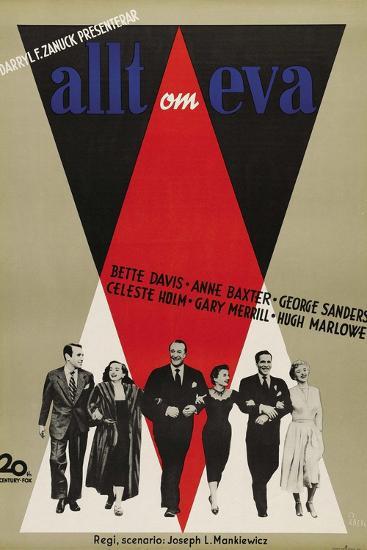 All About Eve Swedish Movie Poster 1950 Posters Allposters Com