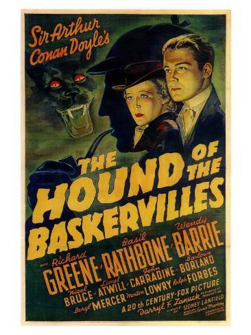 Poster reproduction. The Hound of the Baskervilles Vintage Movie advert