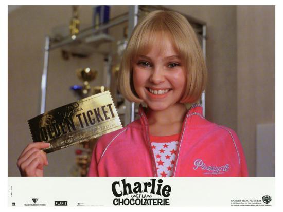 Charlie And The Chocolate Factory In French Charlie and the Chocolate Factory, French Movie Poster, 2005 Premium
