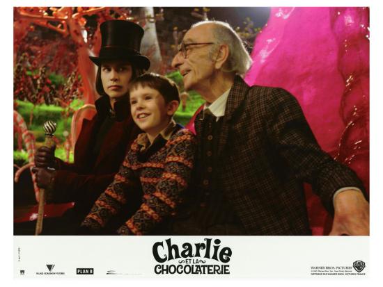 Charlie And The Chocolate Factory In French 'Charlie and the Chocolate Factory, French Movie Poster, 2005' Premium