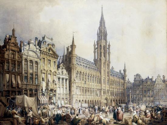 L Hotel De Ville Brussels Giclee Print By Samuel Prout At L Hotel De Ville Brussels