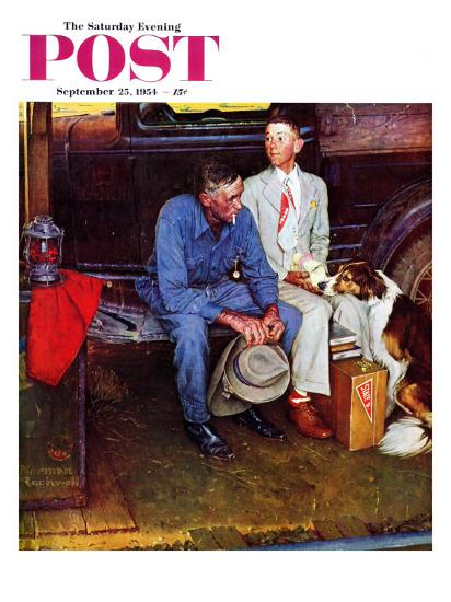 Breaking Home Ties Saturday Evening Post Cover September 25 1954 Giclee Print Norman Rockwell Allposters Com
