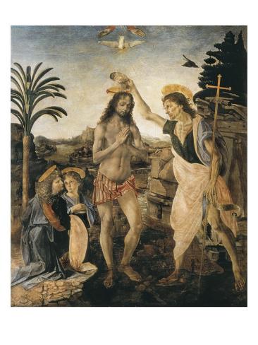 The Baptism of Christ Posters by Andrea del Verrocchio at