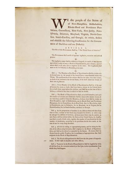 the united states constitution 1787 giclee print american school