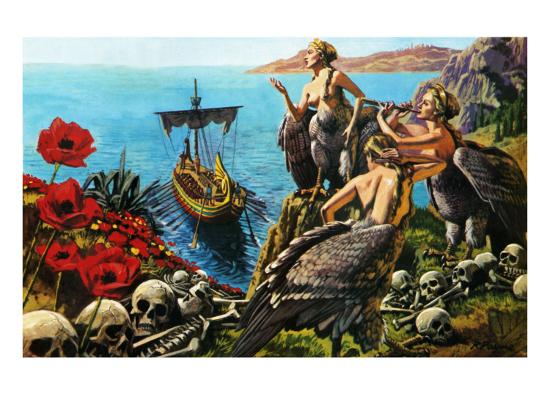 Sirens Collected Papers - Sirens Attempting To Odysseus Giclee Print By Payne sirens collected papers sirens attempting to odysseus giclee print by payne
