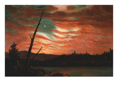 Our Banner in the Sky Giclee Print by Frederic Edwin Church at