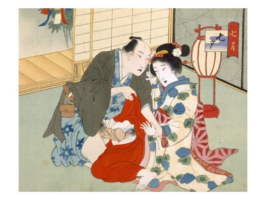 Couple Having Sex Giclee Print By Japanese School At