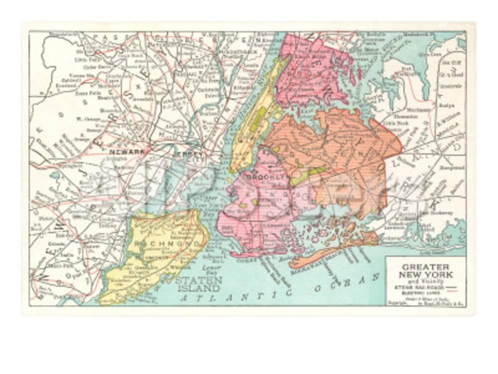 Map of Greater New York City Print at AllPosters.com