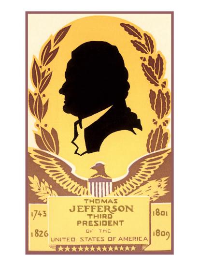 &lsquo;Silhouette of Thomas Jefferson&rsquo; Posters | AllPosters.com
