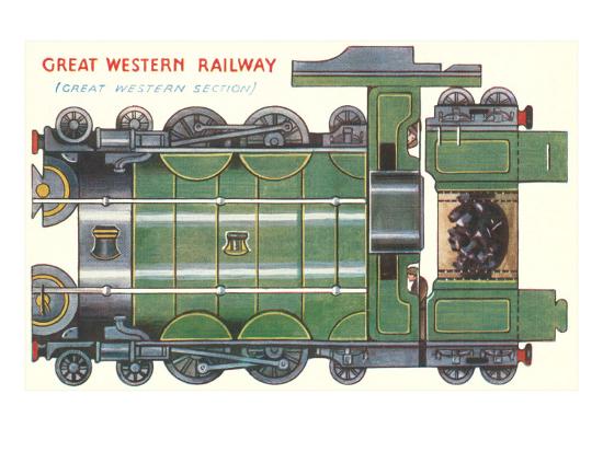 Download 'Cut-out Model of Train, Great Western' Prints | AllPosters.com