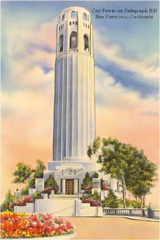 Coit Tower Vintage Postcard San Francisco California