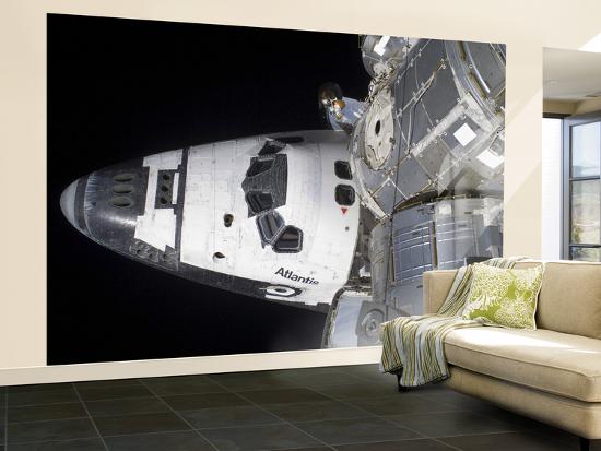 A High Angle View Of The Crew Cabin Of Space Shuttle Atlantis