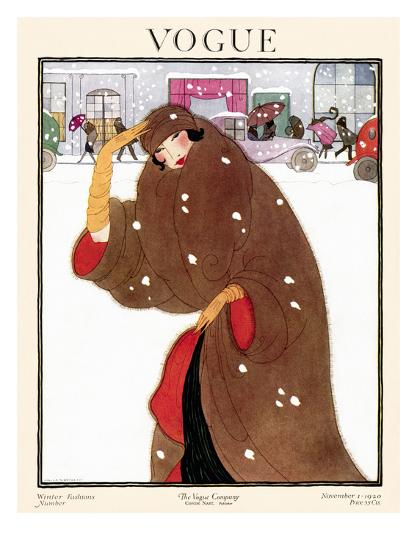 Vogue Cover - November 1920 Premium Giclee Print by Helen Dryden at ...