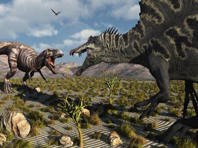 spinosaurus next to t rex