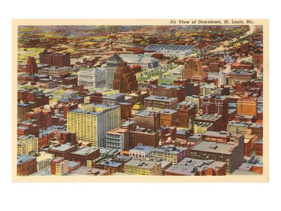 Aerial View of Downtown St. Louis, Missouri Prints at www.bagssaleusa.com