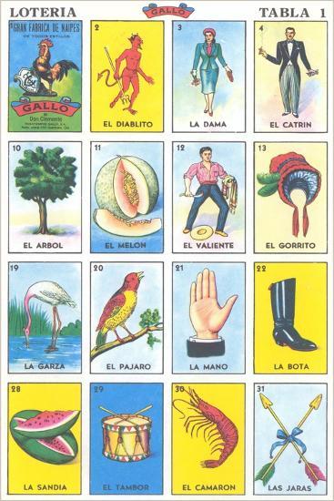 Loteria Cards In Order