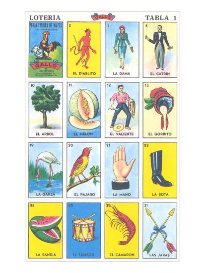 Loteria Cards In Order